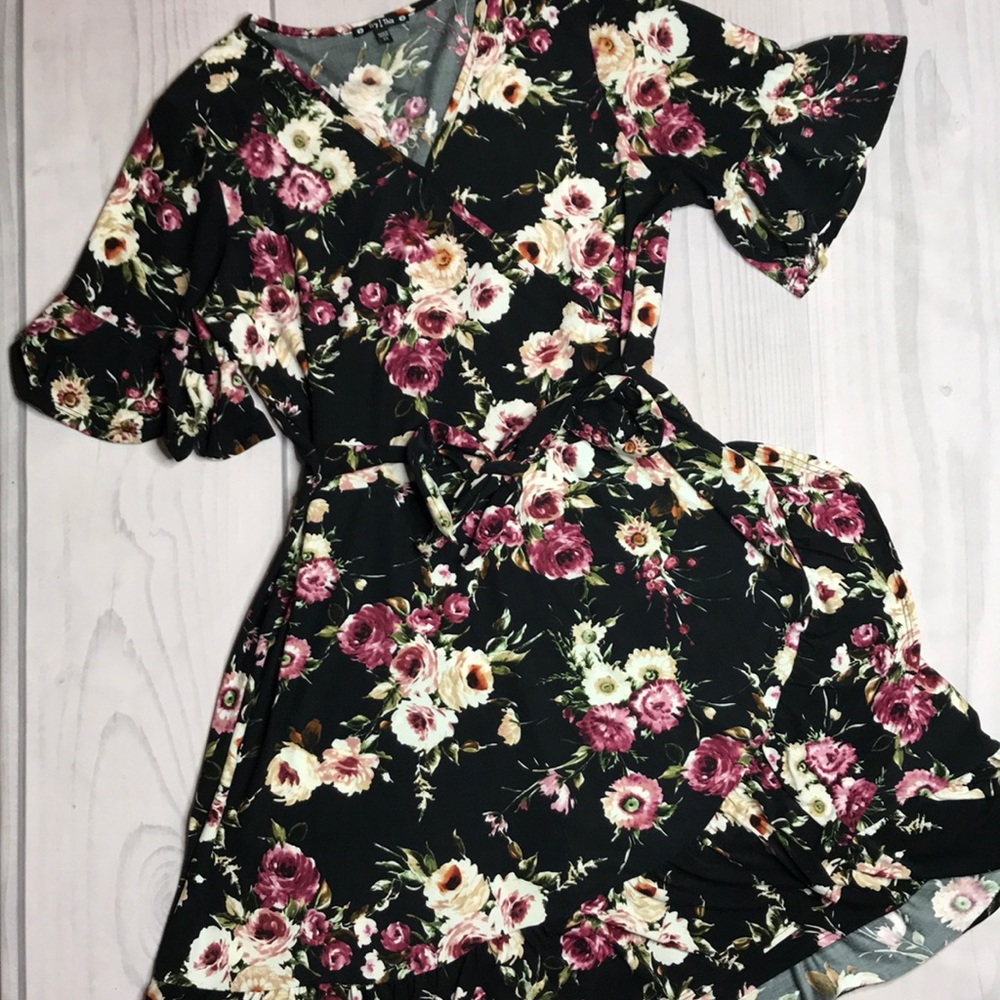 Brushed Fabric wrap dress
